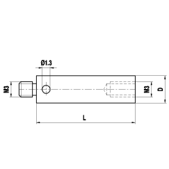 M3 удлинитель щупа из нержавеющей стали, L 40 мм, для систем ZEISS A-5555-0287